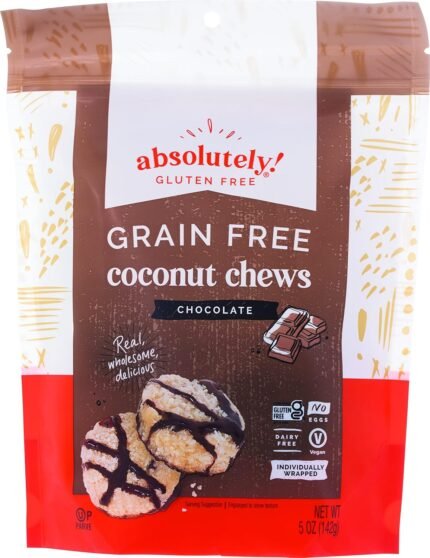 Absolutely Gluten Free Coconut Chews, Chocolate, 5 Oz