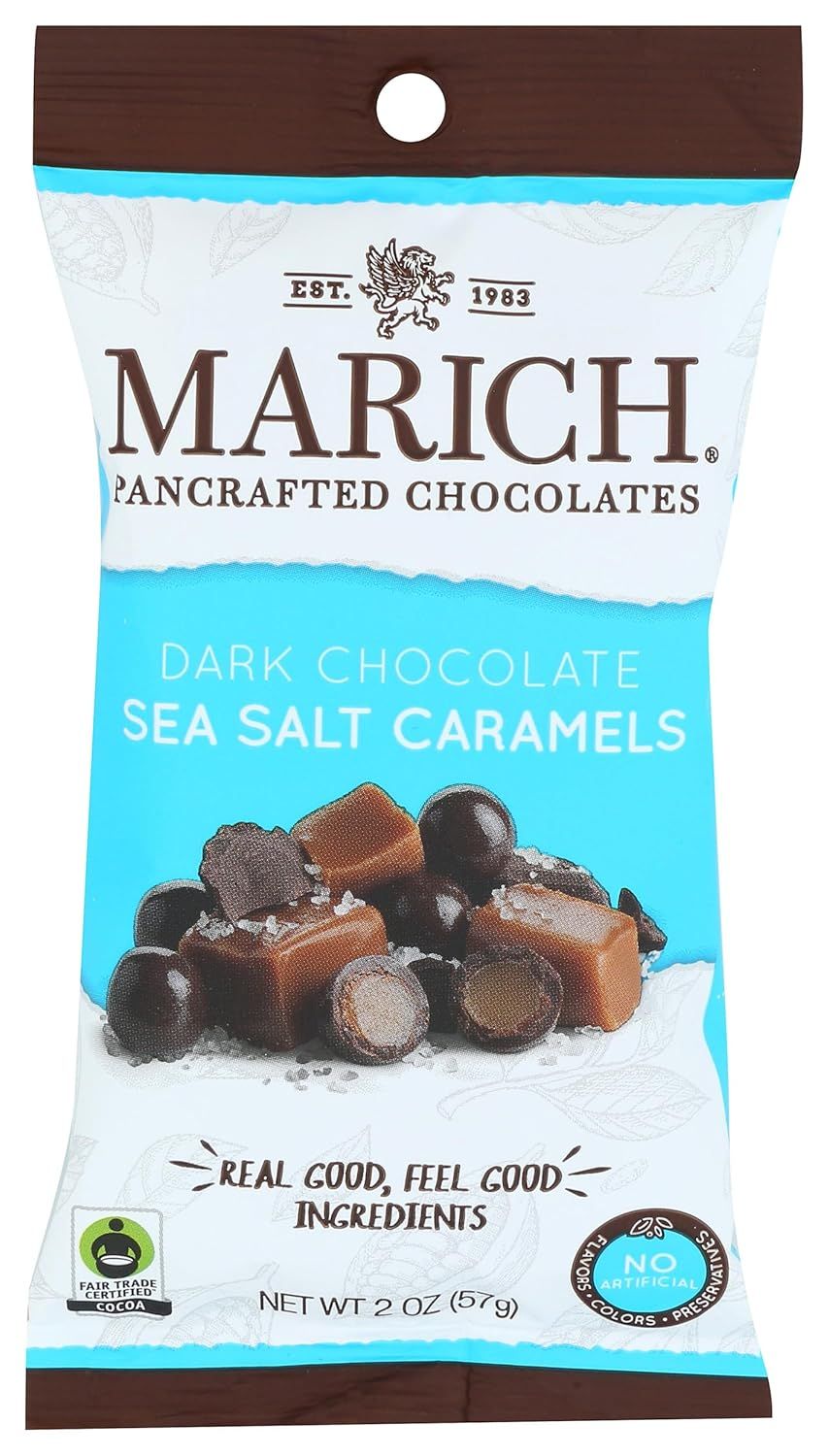 814x2u9+vQL._SL1500_ MARICH Dark Chocolate Sea Salt Caramels, 2 Oz - Image 1