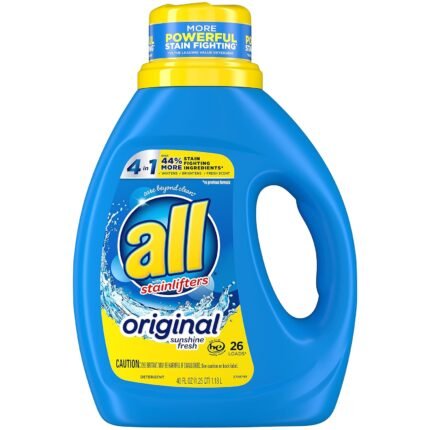 all liquid laundry detergent 4 in 1 with stainlifters 40 fi oz