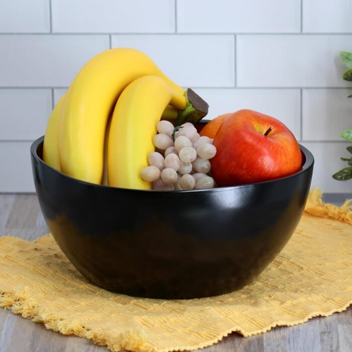 gibson home cafe stoneware serving bowl red 10.3 in