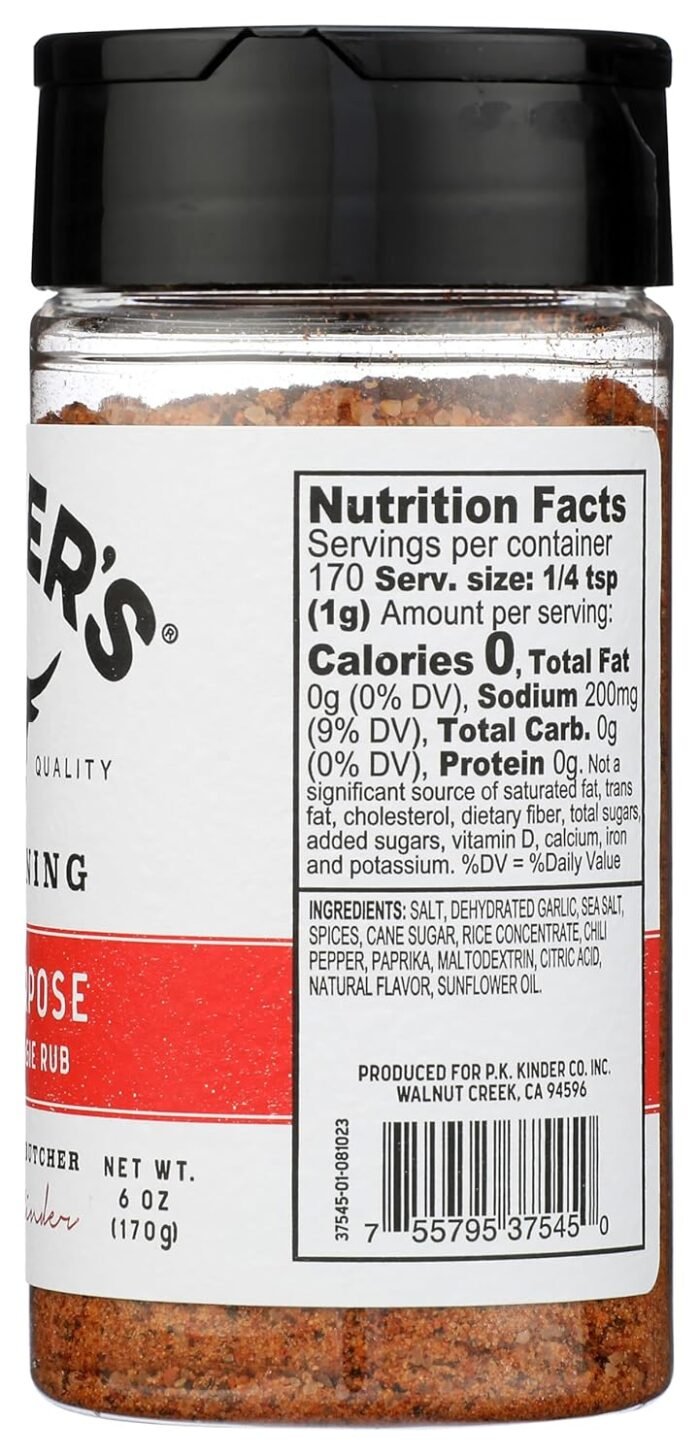 kinders seasoning all purpose meat & veggie rub