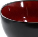 gibson home cafe stoneware serving bowl red 10.3 in