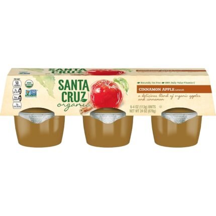 Santa Cruz Organic Cinnamon Apple Sauce, 6 Ct 6-4 Oz