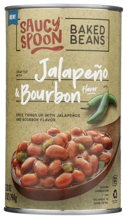 Saucy Spoon Baked Beans Jalapeño & Bourbon, 12 Oz