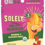 SOLELY Fruit Gummies Mango & Passion Fruit, 2.5 Oz