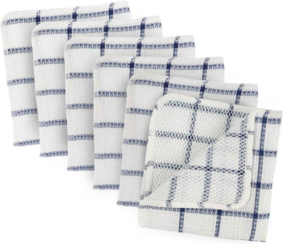 dll scrubber dishcloths windowpane set 12 x 12 6 ct