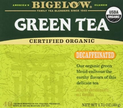 Bigelow Green Tea Organic Decaffeinated, 40 Ct 1.73 Oz