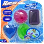 BANZAI Precious Dive Gems Pool Diving Toy, 4 Ct
