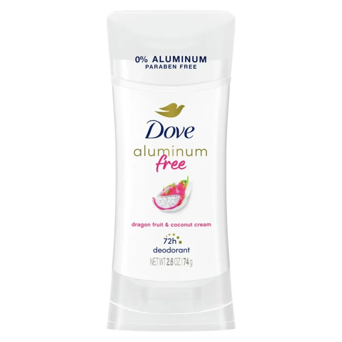 dove aluminum free deodorant stick dragon fruit & coconut cream 2.6 oz
