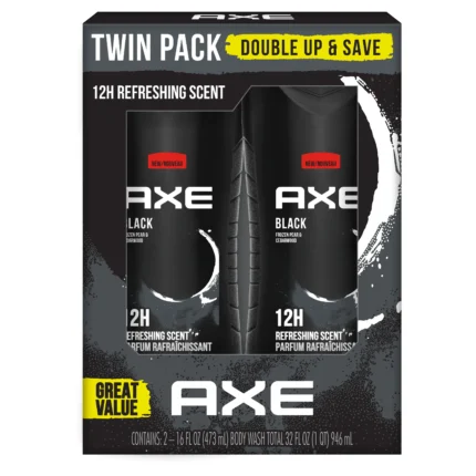 AXE Black Body Wash 16 oz 2-pack