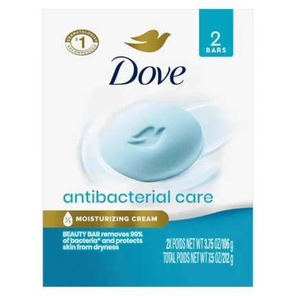 Dove Care & Protect Antibacterial Beauty Bar 3.75 oz 2-Pack