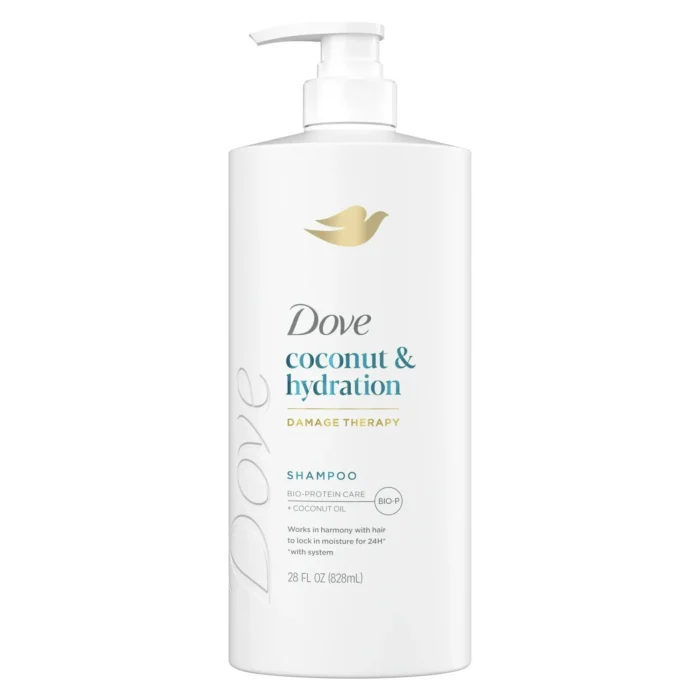 dove shampoo coconut hydration 28oz with pump