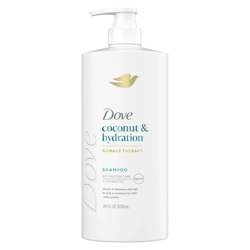 dove shampoo coconut hydration 28oz with pump