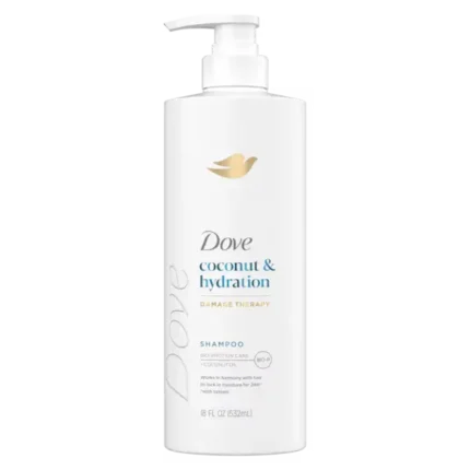 dove shampoo coconut 18 oz with pump