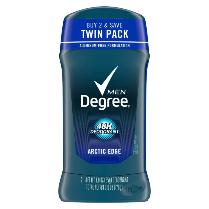 degree men arctic edge deodorant stick twin pack 3 oz each