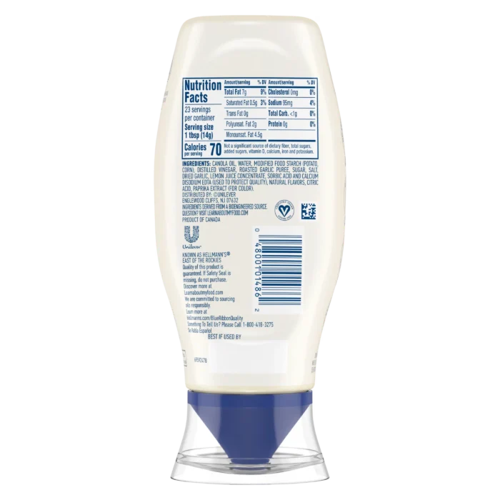 Best Foods Mayonnaise Garlic Aioli 11.5 oz - Image 2