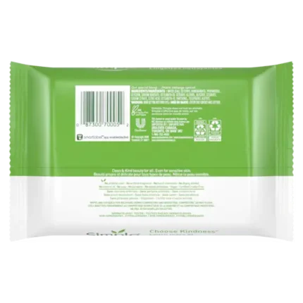 simple cleansing facial wipes kind to skin 25ct