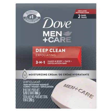 Dove Men Care Deep Clean Body & Face Bar 3.75 oz 2-Pack