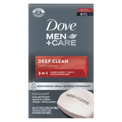 Dove Men Care Deep Clean Body & Face Bar 3.75 oz 6-Pack
