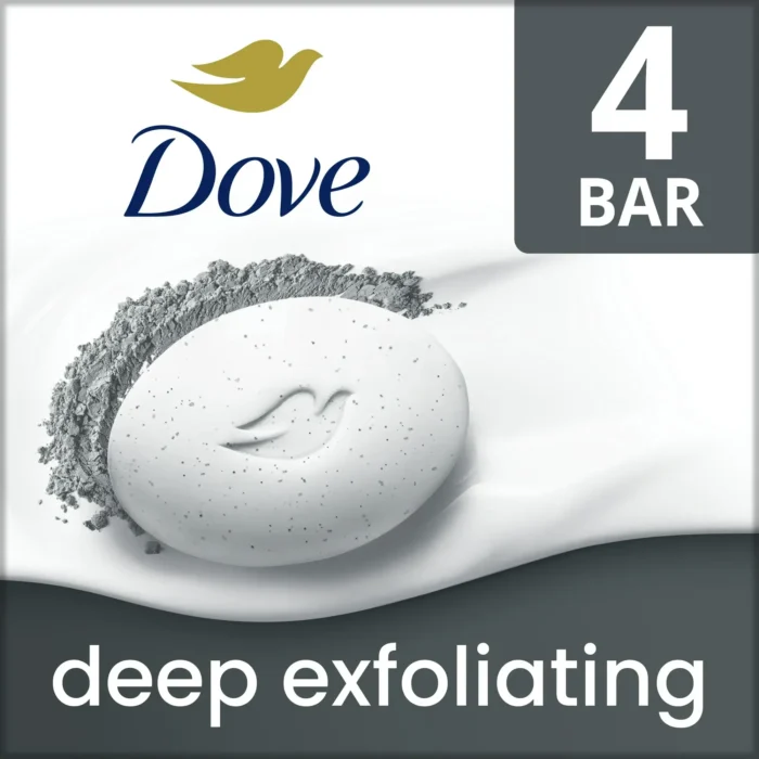 ​Dove Bar Deep Exfoliating 15 oz 4-Pack - Image 1