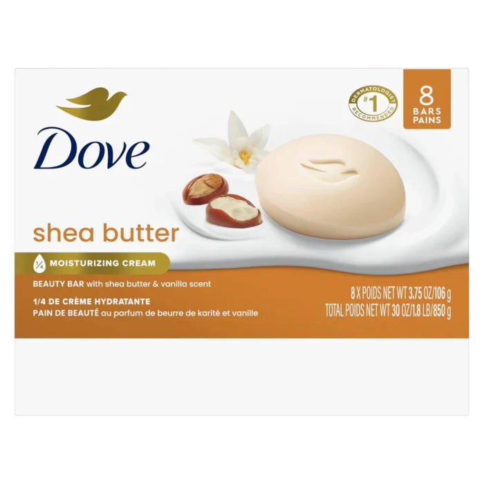dove shea butter beauty bar 30 oz 8 pack