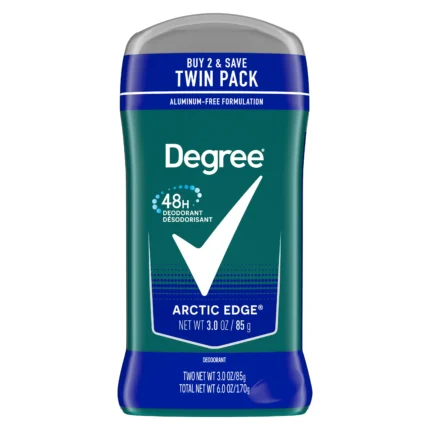 degree men arctic edge deodorant stick pack 3 oz each