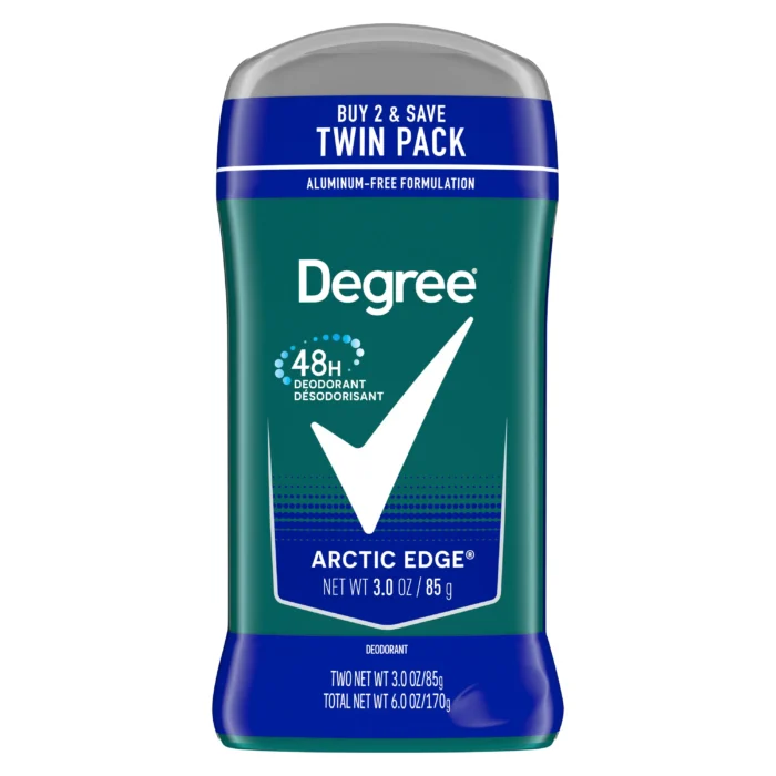 degree men arctic edge deodorant stick pack 3 oz each