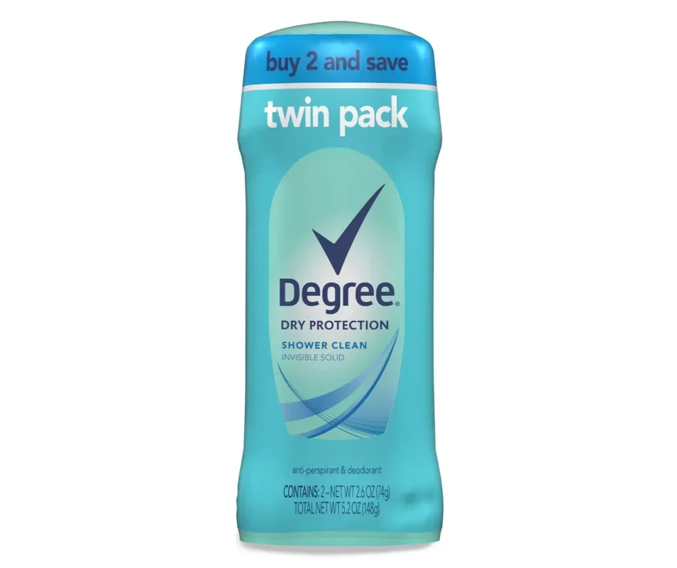 degree antiperspirant deodorant shower clean 2.6 oz twin pack