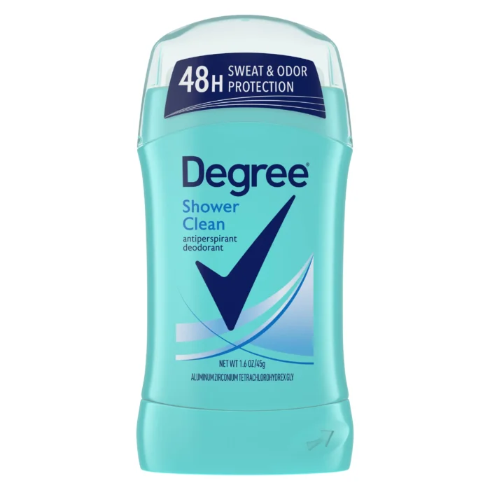degree antiperspirant deodorant shower clean 1.6 oz