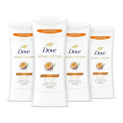 Dove Advanced Care Antiperspirant Stick Passionfruit & Lemongrass 2.6oz 4ct