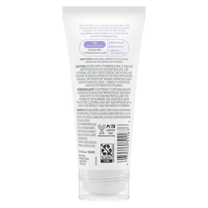 dove whole body deodorant cream coconut & vanilla