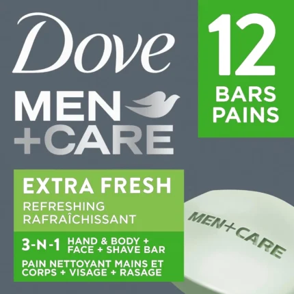 Dove Men Care Extra Fresh Body & Face Bar 3.75 oz 12-Pack