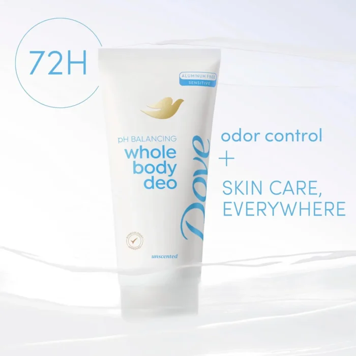 dove whole body deodorant cream unscented 2.5 oz