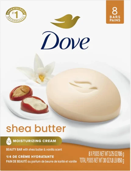 dove nourish care shea butter beauty bar 30 oz 8 pack