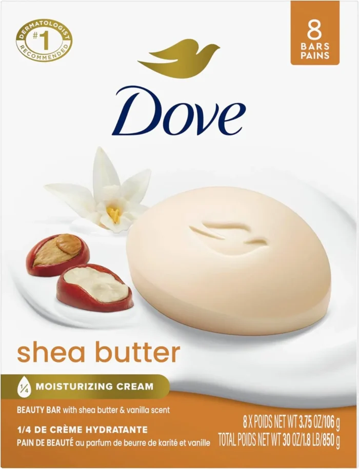 dove nourish care shea butter beauty bar 30 oz 8 pack