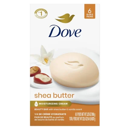 dove shea butter beauty bar 22.5 oz 6 pack