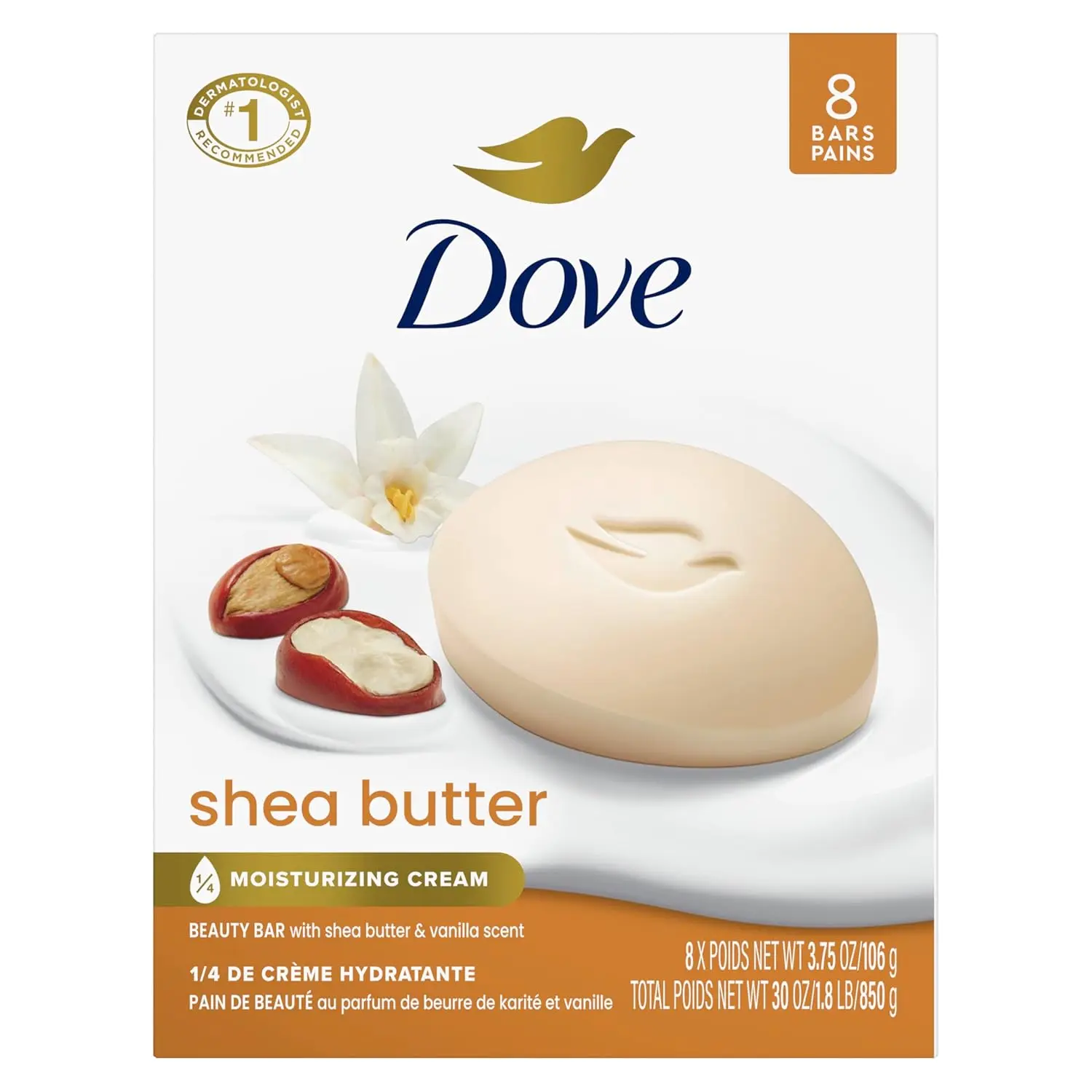 proglo-world-dove-shea-butter-8pack dove shea butter beauty bar 30 oz 8 pack