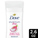 dove aluminum free deodorant stick dragon fruit & coconut cream 2.6 oz