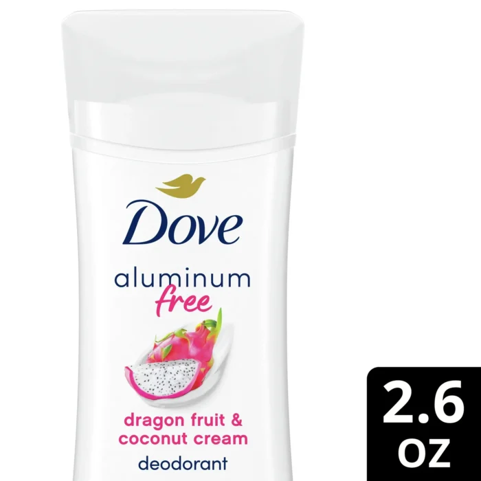 dove aluminum free deodorant stick dragon fruit & coconut cream 2.6 oz