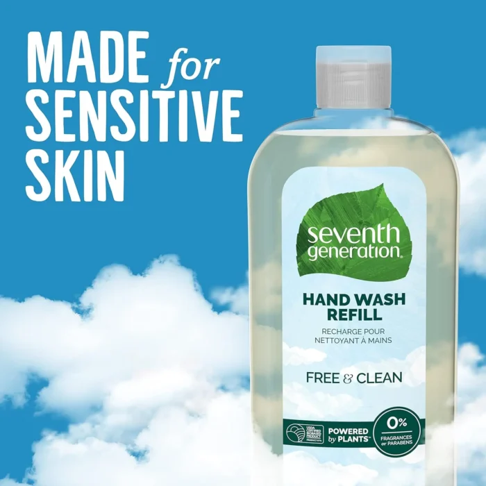 seventh generation liquid hand wash free & clear refill 24 oz