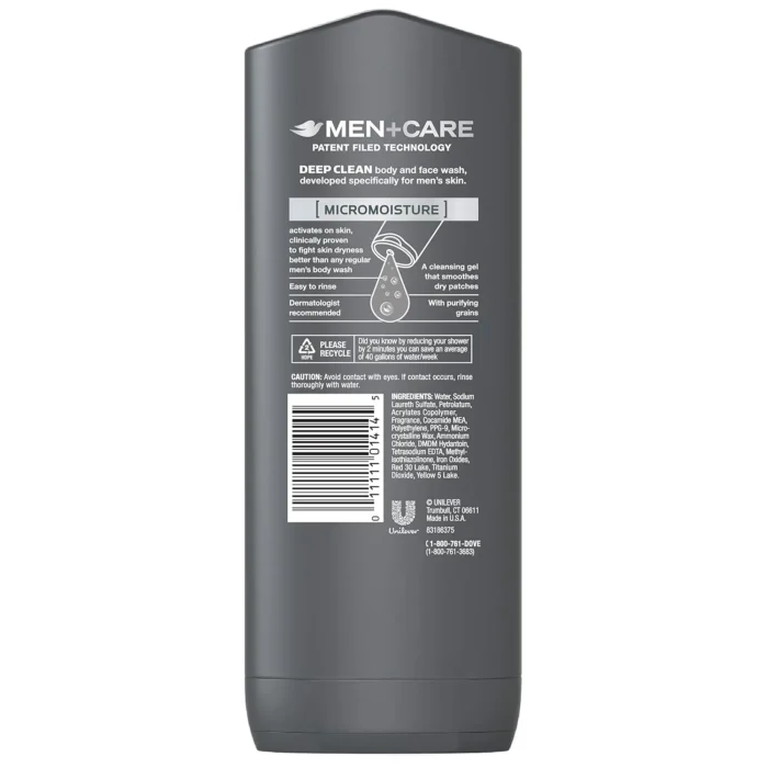 dove men care deep clean body wash 18 oz