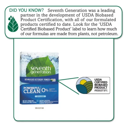 seventh generation dishwasher detergent powder free & clear 45 oz