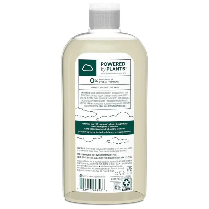 seventh generation liquid hand wash free & clear refill 24 oz