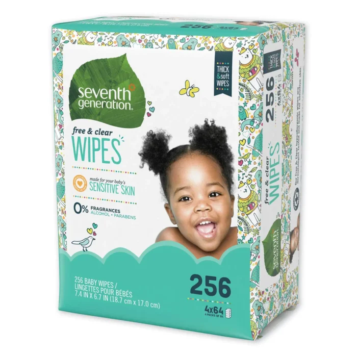 seventh generation baby wipes free & clear 256 count refill pack