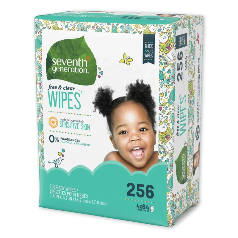 seventh generation baby wipes free & clear 256 count refill pack