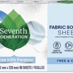 seventh generation favric sofrener sheets free & clear 80 count