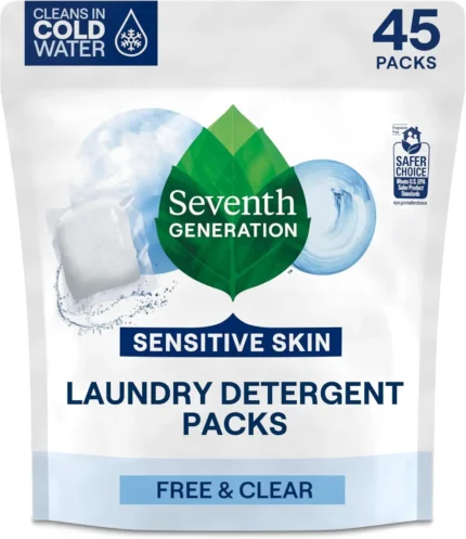 seventh generation laundry detergent packs free & clear 45 count