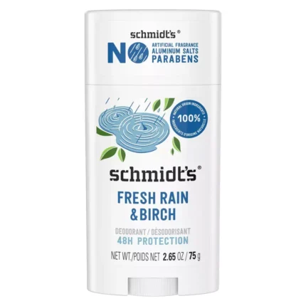 schmidts deodorant fresh rain & birch 2.65 oz