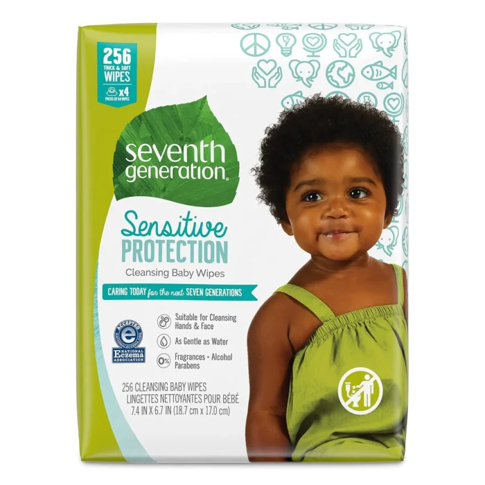 seventh generation baby wipes free & clear 256 count refill pack