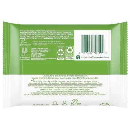 simple cleansing facial wipes 7ct